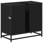 Mueble de Cuarto de Baño con puerta Roble Negro 65 x 33 x 60 cm