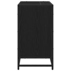 Mueble de Cuarto de Baño con puerta Roble Negro 65 x 33 x 60 cm