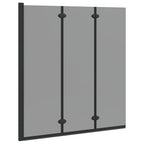 Enclosure de Ducha Negro 130 x 138 cm Vidrio ESG y Aluminio