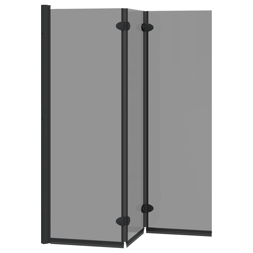 Enclosure de Ducha Negro 130 x 138 cm Vidrio ESG y Aluminio