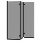 Enclosure de Ducha Negro 130 x 138 cm Vidrio ESG y Aluminio