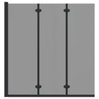 Enclosure de Ducha Negro 130 x 138 cm Vidrio ESG y Aluminio