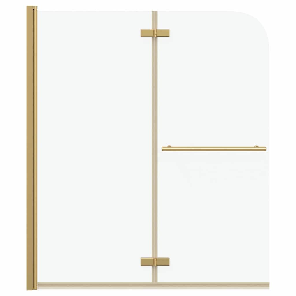 Enclosure de Ducha Dorado 120 x 140 cm Vidrio ESG y Aluminio