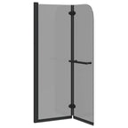 Enclosure de Ducha Negro 120 x 140 cm Vidrio ESG y Aluminio