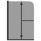 Enclosure de Ducha Negro 120 x 140 cm Vidrio ESG y Aluminio