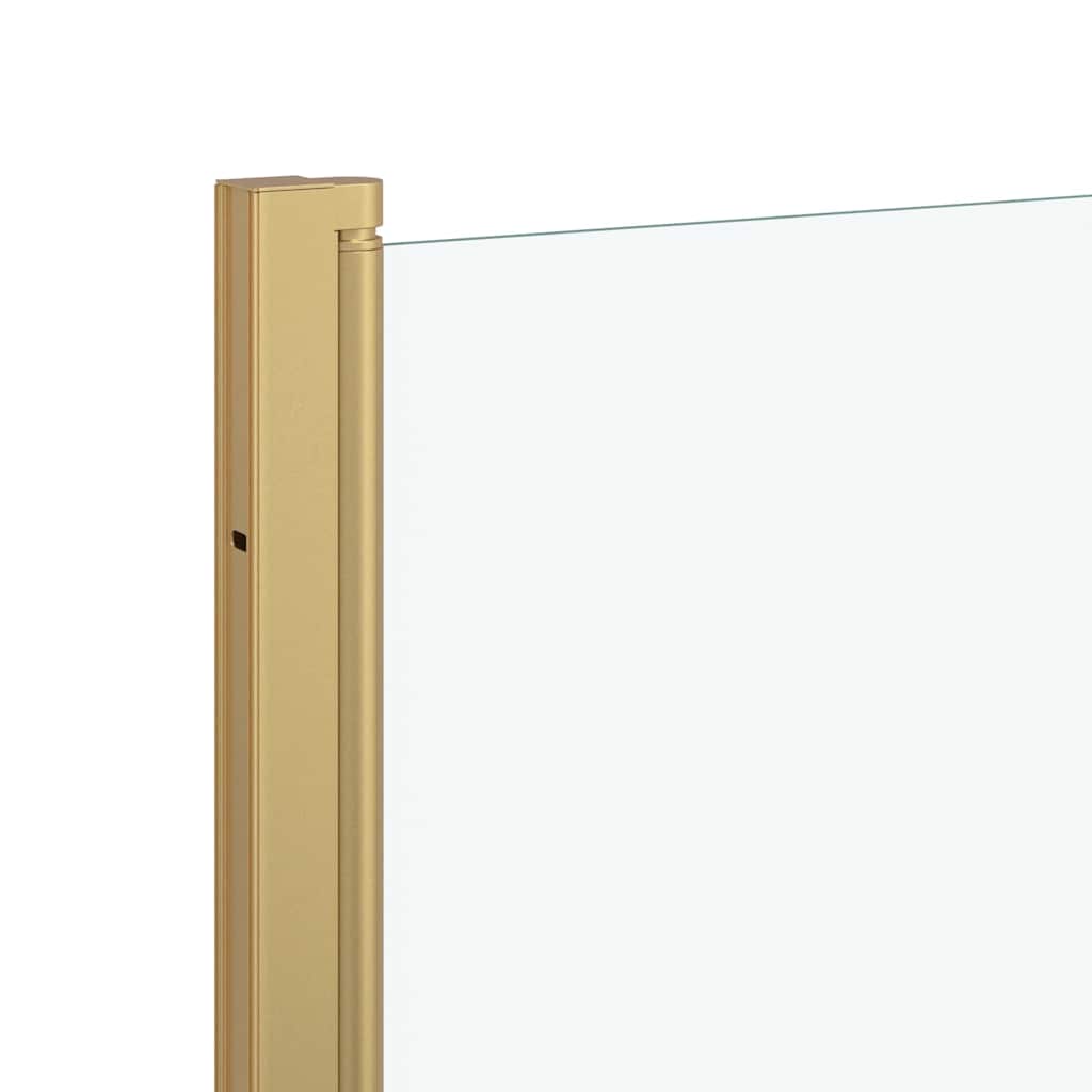 Enclosure de Ducha Dorado 130 x 138 cm Vidrio ESG y Aluminio