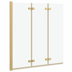 Enclosure de Ducha Dorado 130 x 138 cm Vidrio ESG y Aluminio