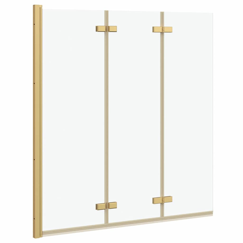 Enclosure de Ducha Dorado 130 x 138 cm Vidrio ESG y Aluminio