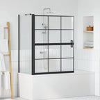 Pantalla de ducha de baño 100 x 68 x 128 cm vidrio templado