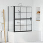 Pantalla de ducha de baño 100 x 68 x 128 cm vidrio templado