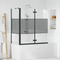 Resguardo de duche Geométrico Manual Preto 120 x 67 x 129 cm