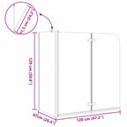 Enclosure para baño Geométrico Manual Negro 120 x 67 x 129 cm