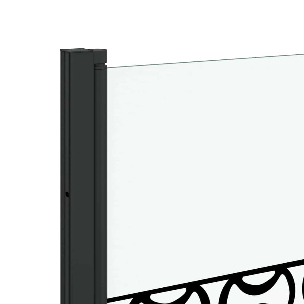 Enclosure de Ducha Manual Negro y Transparente 130 x 130 cm
