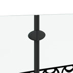 Enclosure de Ducha Manual Negro y Transparente 130 x 130 cm