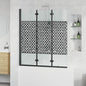 Enclosure de Ducha Manual Negro y Transparente 130 x 130 cm
