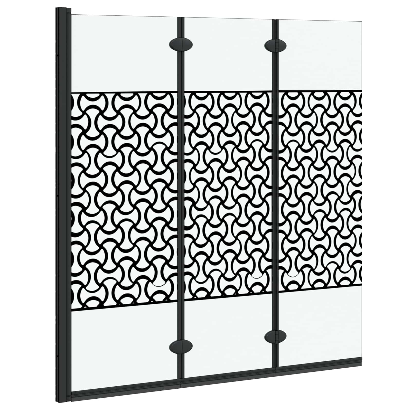 Enclosure de Ducha Manual Negro y Transparente 130 x 130 cm