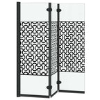 Enclosure de Ducha Manual Negro y Transparente 130 x 130 cm