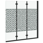 Enclosure de Ducha Manual Negro y Transparente 130 x 130 cm