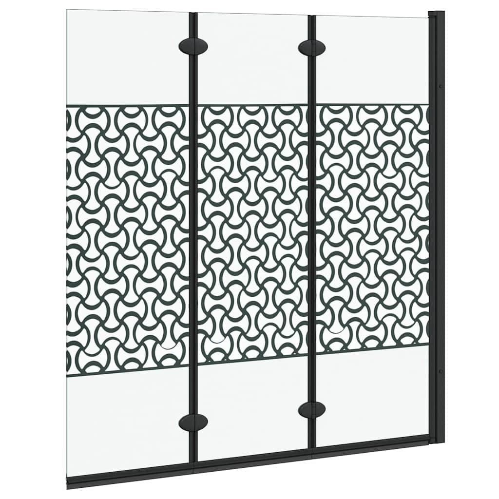 Enclosure de Ducha Manual Negro y Transparente 130 x 130 cm