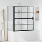 Pantalla de ducha de baño 100 x 68 x 128 cm vidrio templado
