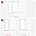 Enclosure de Ducha Bi-Folding Manual Transparente Oscuro
