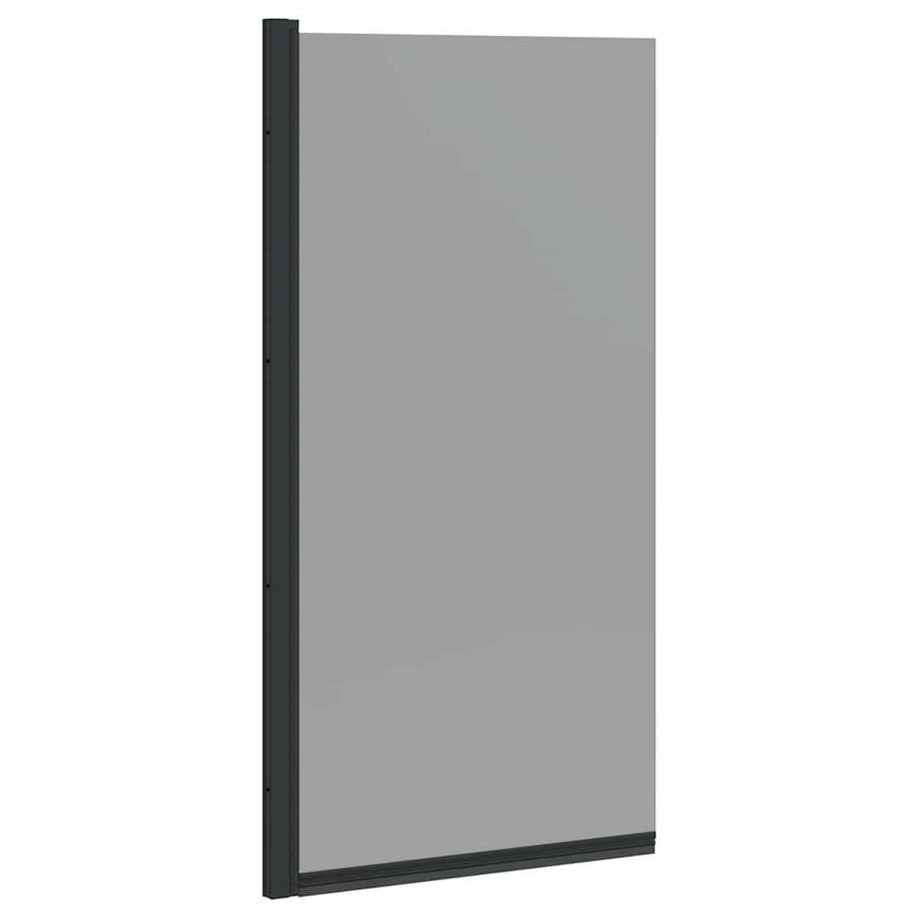 Pantalla de ducha de baño Negro 68 x 130 cm Vidrio templado