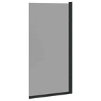 Pantalla de ducha de baño Negro 68 x 130 cm Vidrio templado