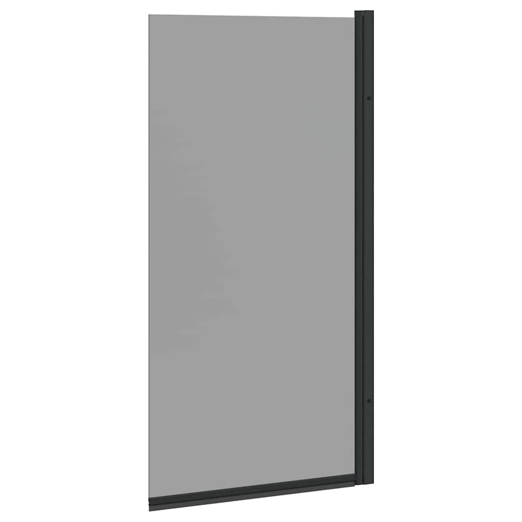Pantalla de ducha de baño Negro 68 x 130 cm Vidrio templado