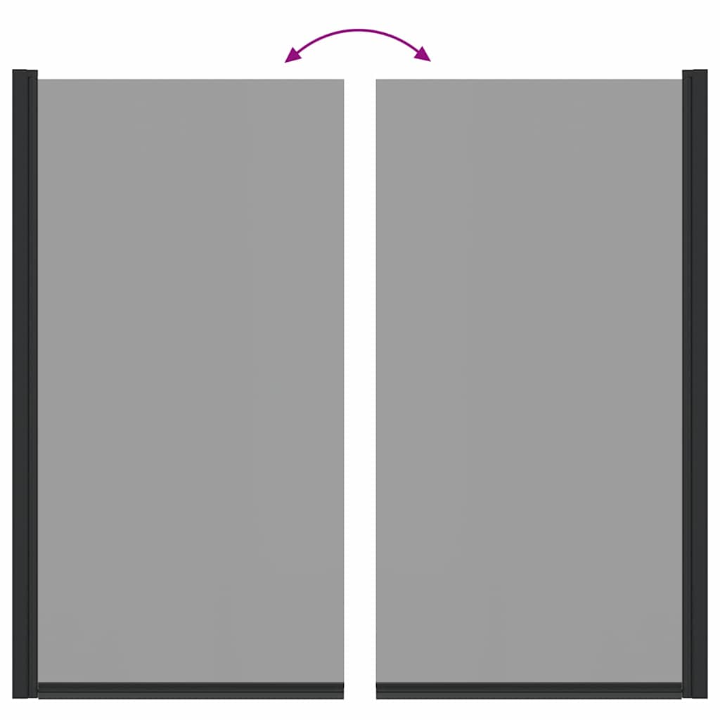 Pantalla de ducha de baño Negro 68 x 130 cm Vidrio templado