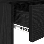 Mesa de Vestir con Espejo Roble Negro 96 x 39 x 142 cm