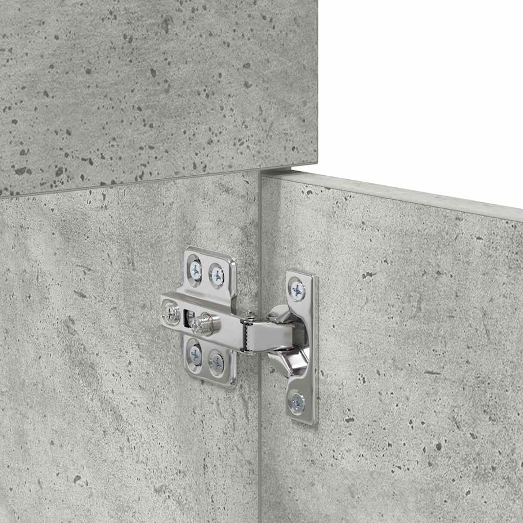 Mueble de lavabo con puerta Gris Concreto Madera de ingeniería