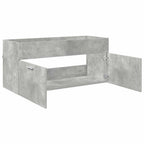 Mueble de lavabo con puerta Gris Concreto Madera de ingeniería