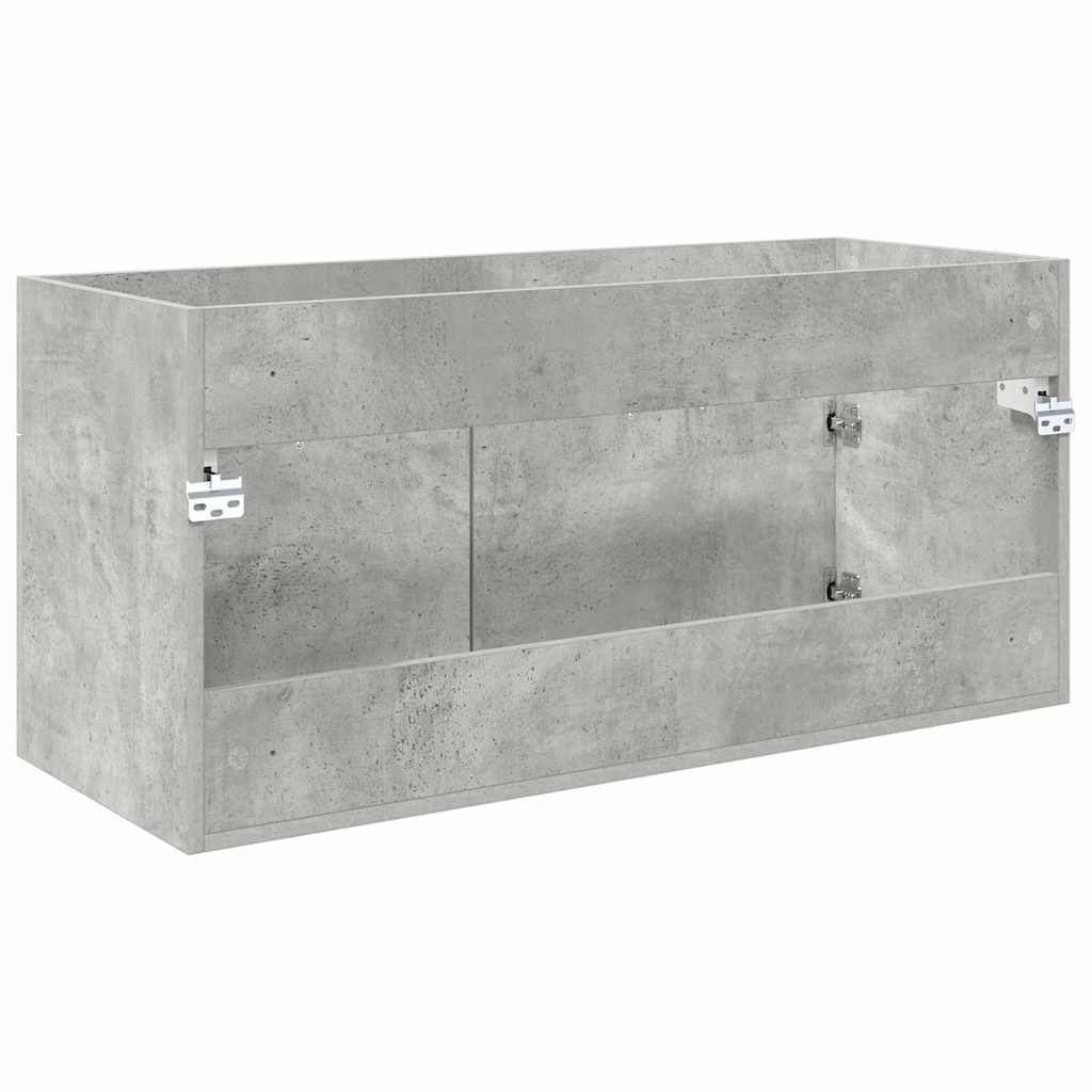 Mueble de lavabo con puerta Gris Concreto Madera de ingeniería