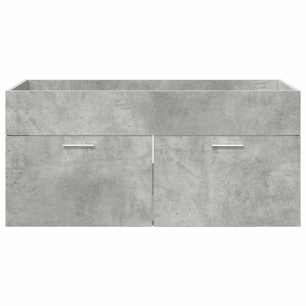 Mueble de lavabo con puerta Gris Concreto Madera de ingeniería