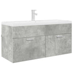 Mueble de lavabo con puerta Gris Concreto Madera de ingeniería