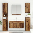 Mueble de lavabo con puerta Gris Concreto Madera de ingeniería