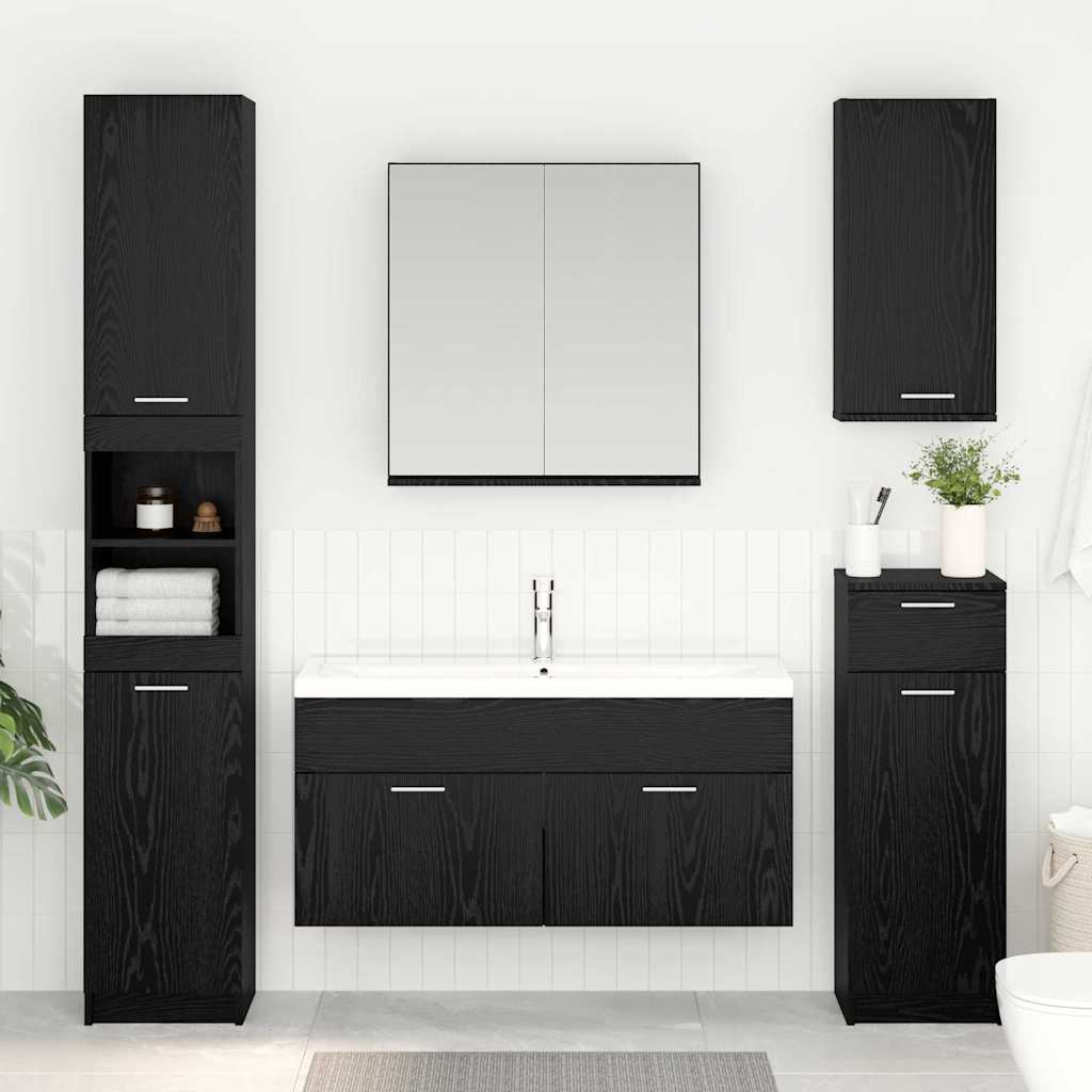 Mueble de lavabo con puerta Gris Concreto Madera de ingeniería