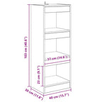 Estantería para libros Madera vieja 40 x 30 x 103 cm