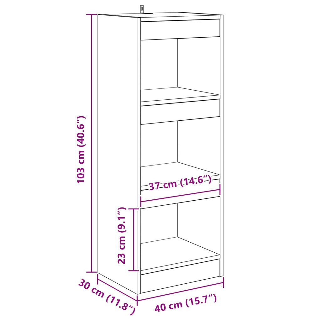 Estantería para libros Madera vieja 40 x 30 x 103 cm