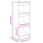 Estantería para libros Madera vieja 40 x 30 x 103 cm