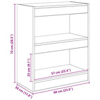 Librería Madera vieja 60 x 30 x 72 cm Madera de ingeniería