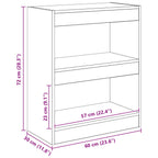 Librería Madera vieja 60 x 30 x 72 cm Madera de ingeniería