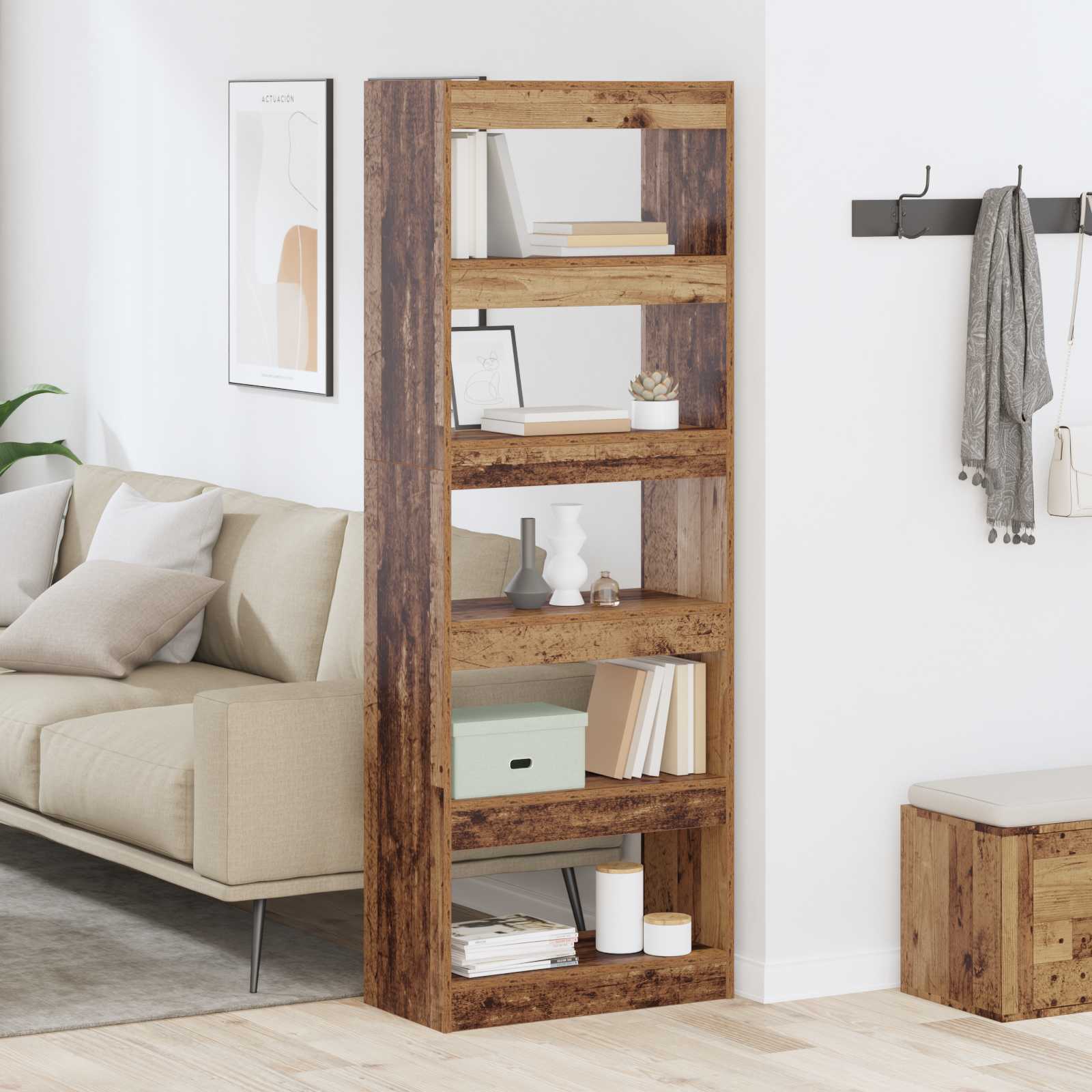Estantería para libros Madera vieja 60 x 30 x 166 cm