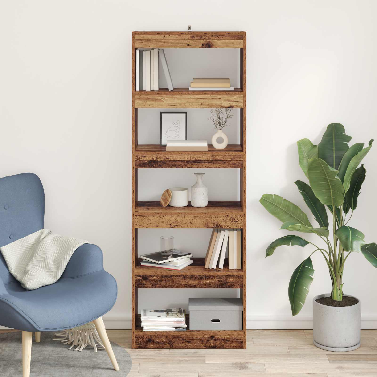Estantería para libros Madera vieja 60 x 30 x 166 cm