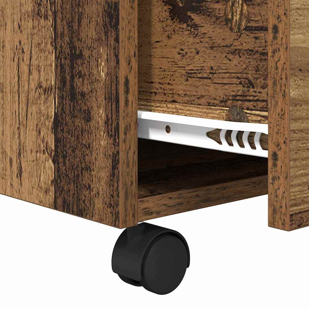 Mesa de Café con cajón Madera envejecida 55 x 55 x 45cm