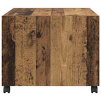 Mesa de Café con cajón Madera envejecida 55 x 55 x 45cm