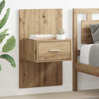 Armario de Noche 2 pcs Roble artesanal 50 x 32,5 x 80cm
