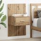 Armario de Noche 2 pcs Roble artesanal 50 x 32,5 x 80cm