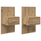 Armario de Noche 2 pcs Roble artesanal 50 x 32,5 x 80cm