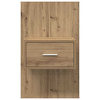 Armario de Noche 2 pcs Roble artesanal 50 x 32,5 x 80cm